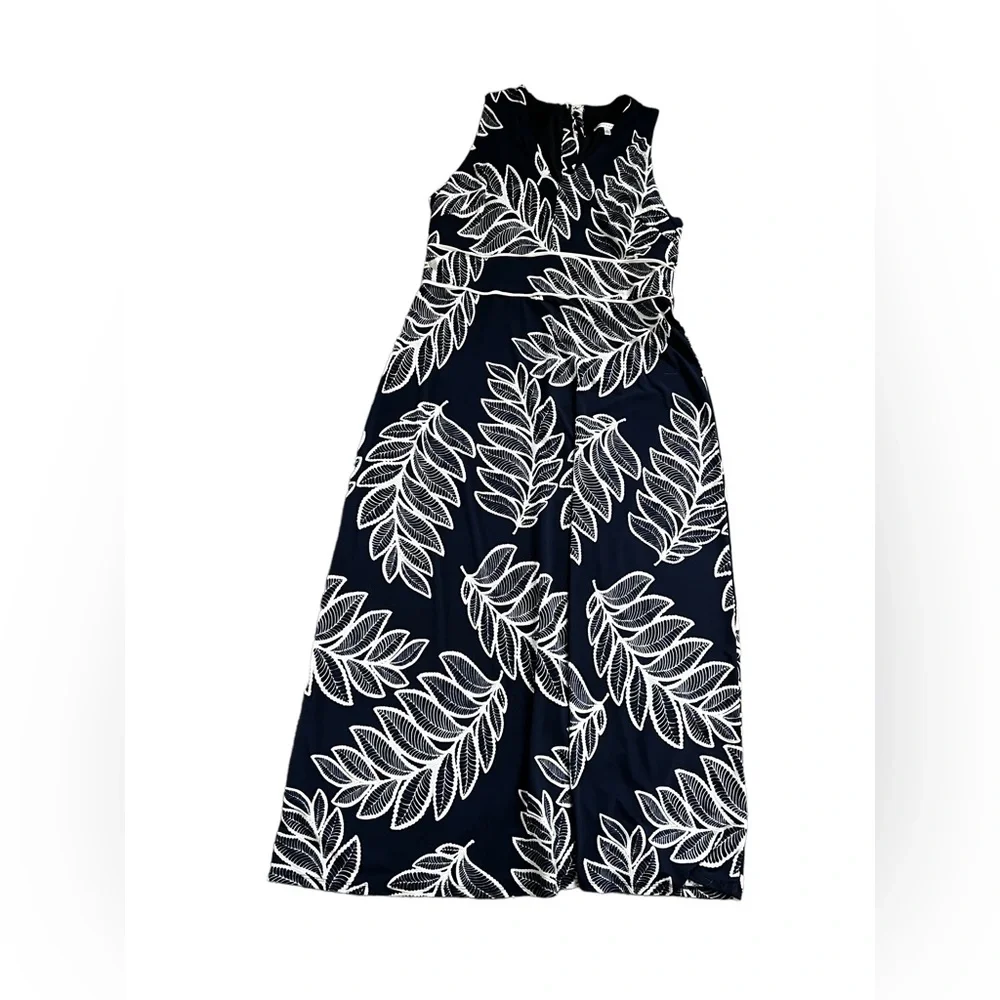 WOMENS NAVY FLORAL DRESS - Picture 1 of 5